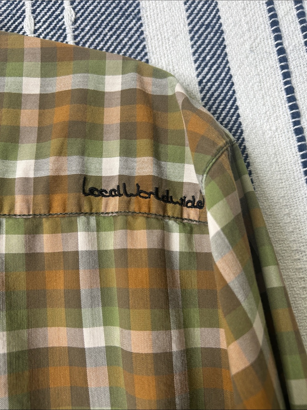 Kavu Olive Tan & Cream Plaid Long-Sleeve Shirt - Picture 4 of 5
